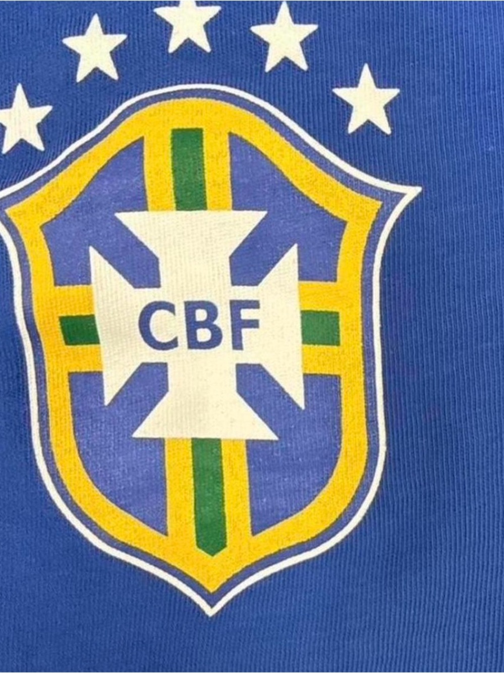 Nike Brazil Soccer Jersey Blue CBF Crest Slim Fit Sz M - Picture 4 of 4